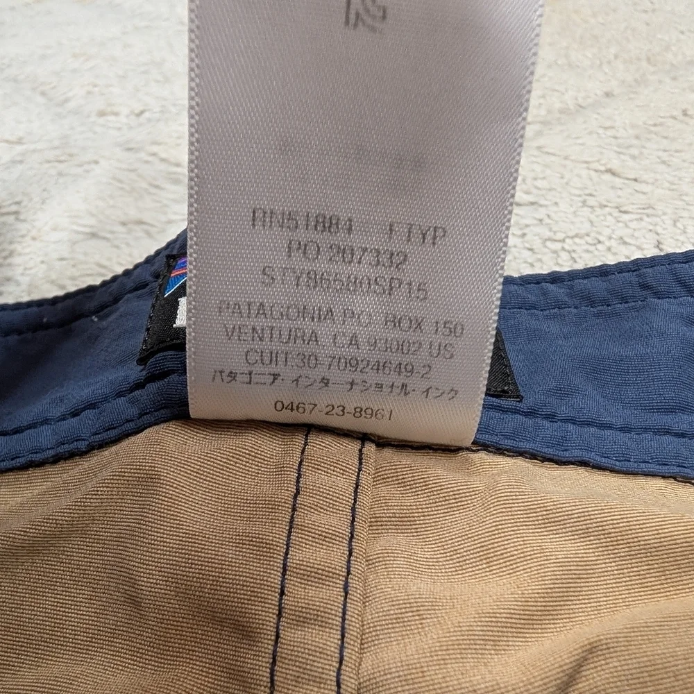 Patagonia Shorts Mens 34 Brown Blue Wavefarer Board Outdoor Swim Travel 10”